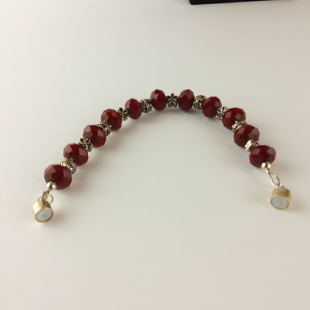 (3/$20) silvertone and faux Ruby bracelets - Picture 6 of 13